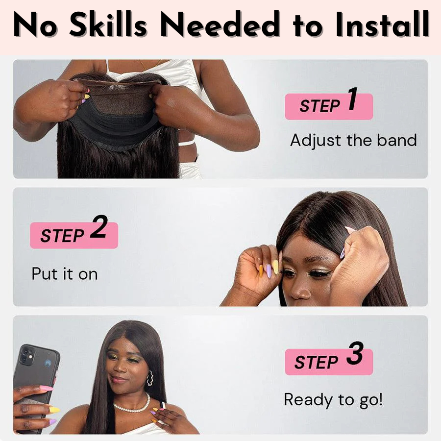 Wear & Go 5x5 HD Lace Closure Wig Straight Pre-Everything Glueless Wig Mareeyama Moments.