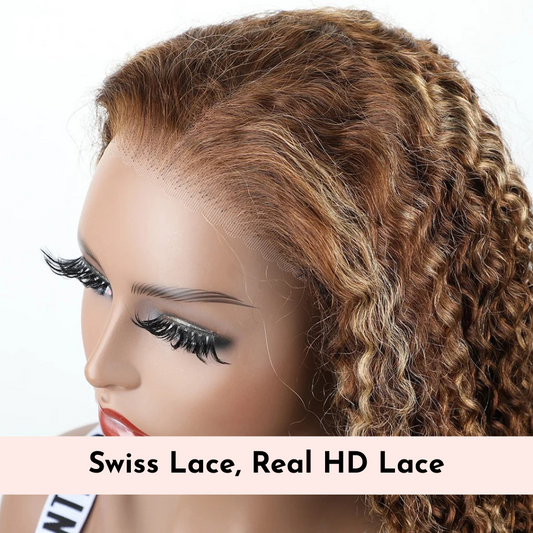 Ombre Highlight Mongolian Deep Wave 6x4 HD Lace Glueless Wig Mareeyama Moments.