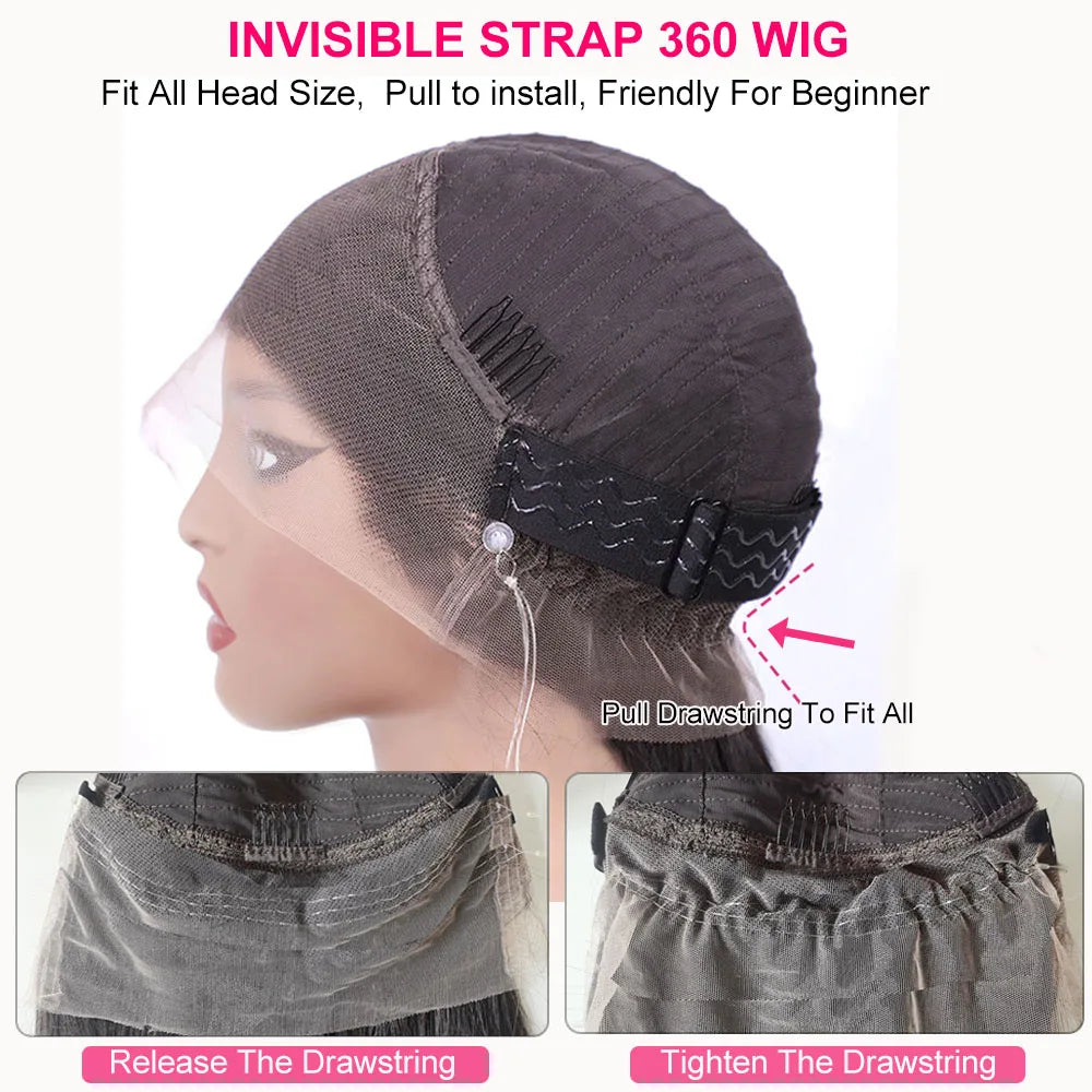 360 Full HD Lace Wig Curly Glueless Deep Wave Frontal Wig Mareeyama Moments.