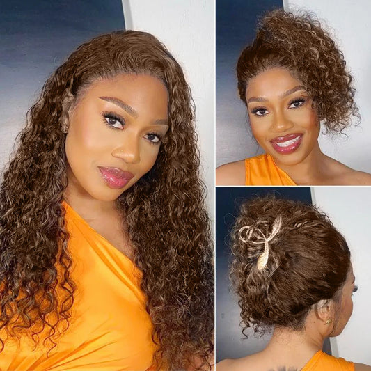 360 Full HD Lace Wig Curly Glueless Deep Wave Frontal Wig Mareeyama Moments.
