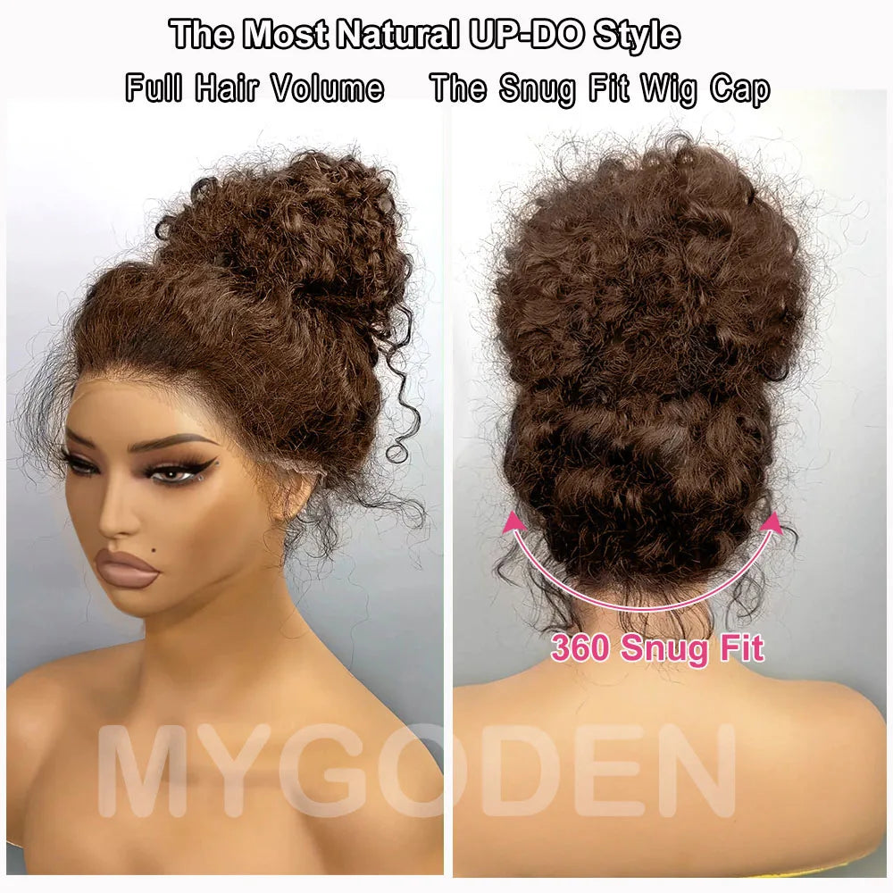 360 Full HD Lace Wig Curly Glueless Deep Wave Frontal Wig Mareeyama Moments.
