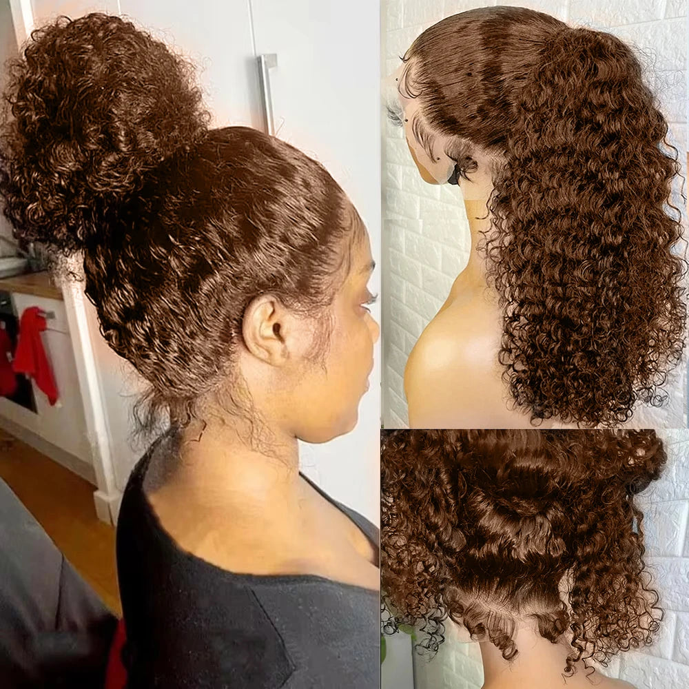 360 Full HD Lace Wig Curly Glueless Deep Wave Frontal Wig Mareeyama Moments.