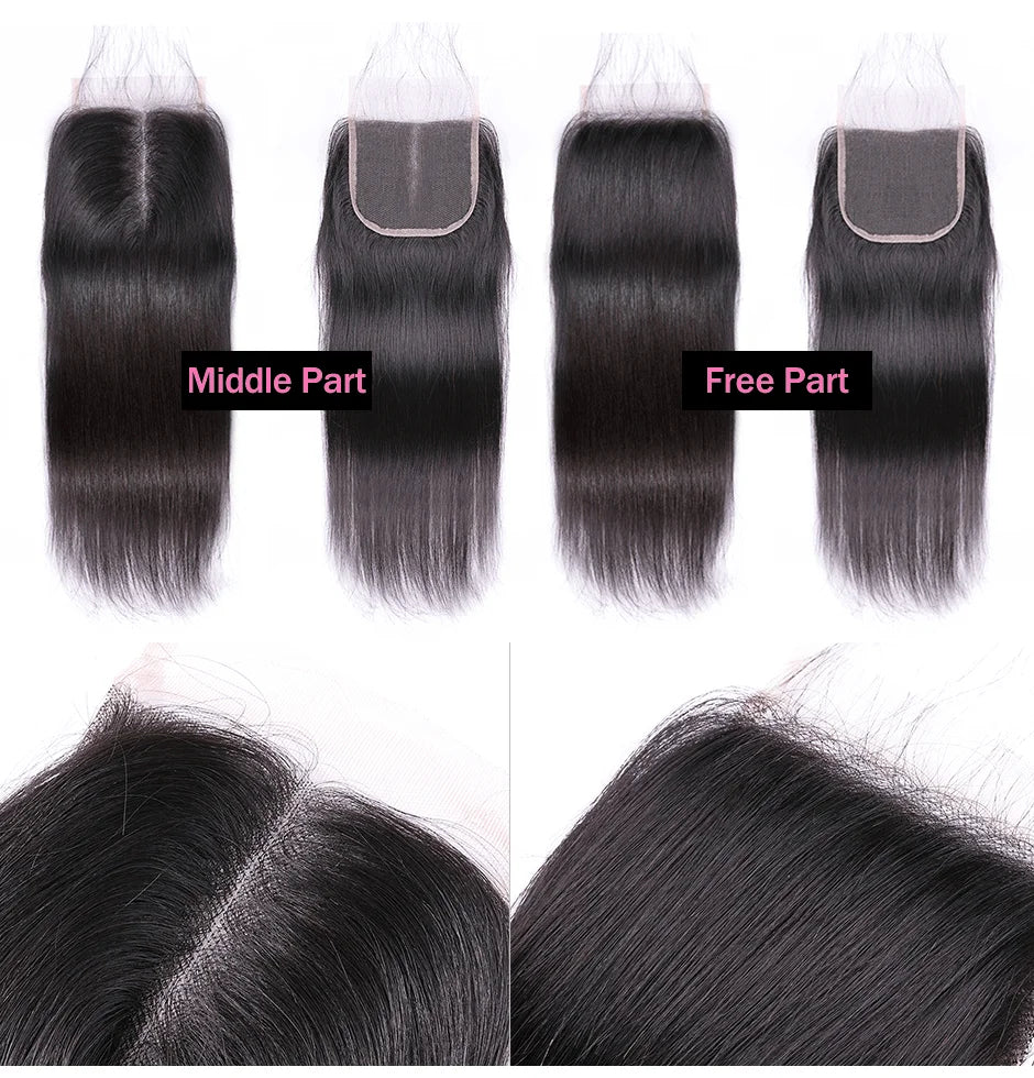 Human Hair Bundles With Closure Remy 3 Bundles With Closure Mareeyama Moments.