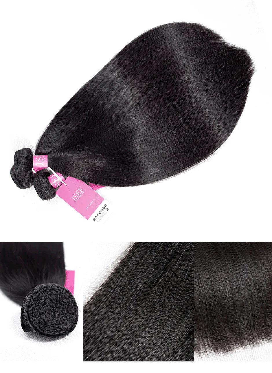 Human Hair Bundles With Closure Remy 3 Bundles With Closure Mareeyama Moments.