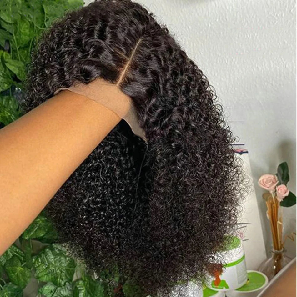 Kinky Curly Bob Wig Lace Frontal Hair Wigs 100% Brazilian Glueless Mareeyama Moments.