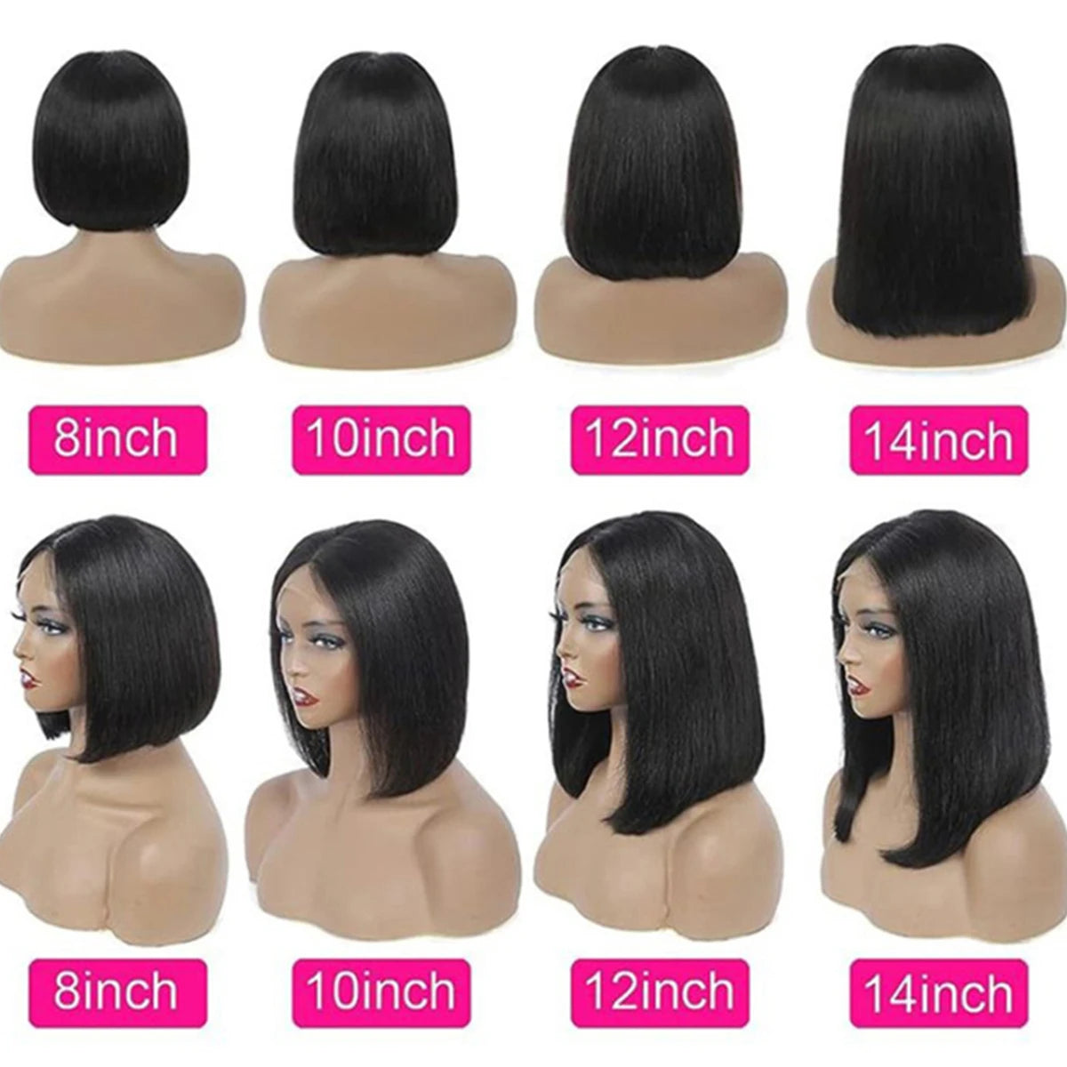 Short BOB Wig Lace Frontal Cuticle Aligned Pre Plucked Brazilian Human Hair Mareeyama Moments.