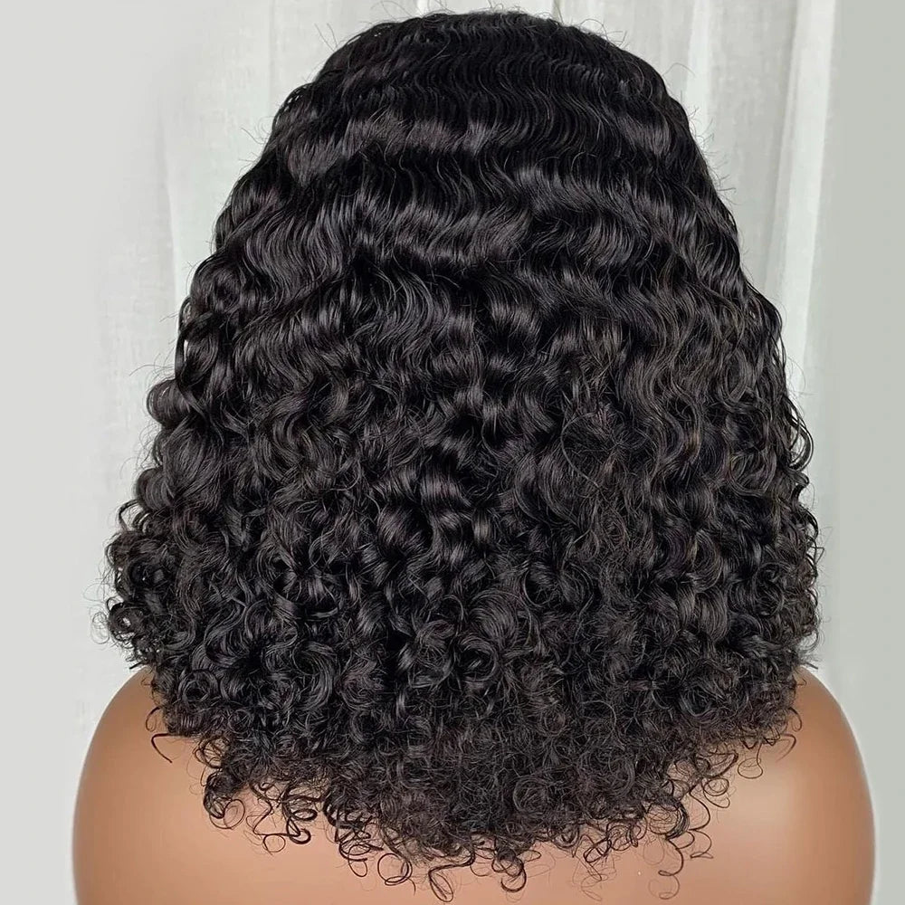 Glueless Wigs Short Bob Wigs Kiny Curly Lace Front Human Hair Wigs 13x4 Mareeyama Moments.