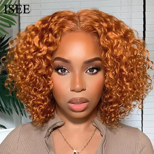 Ginger Curly Bob Wigs Lace Front Wig Curly Ginger Mareeyama Moments.