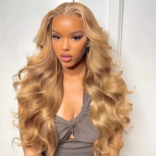 Honey Blonde Body Wave 13x4 Lace Front Human Hair Wig 13x6 HD Mareeyama Moments.