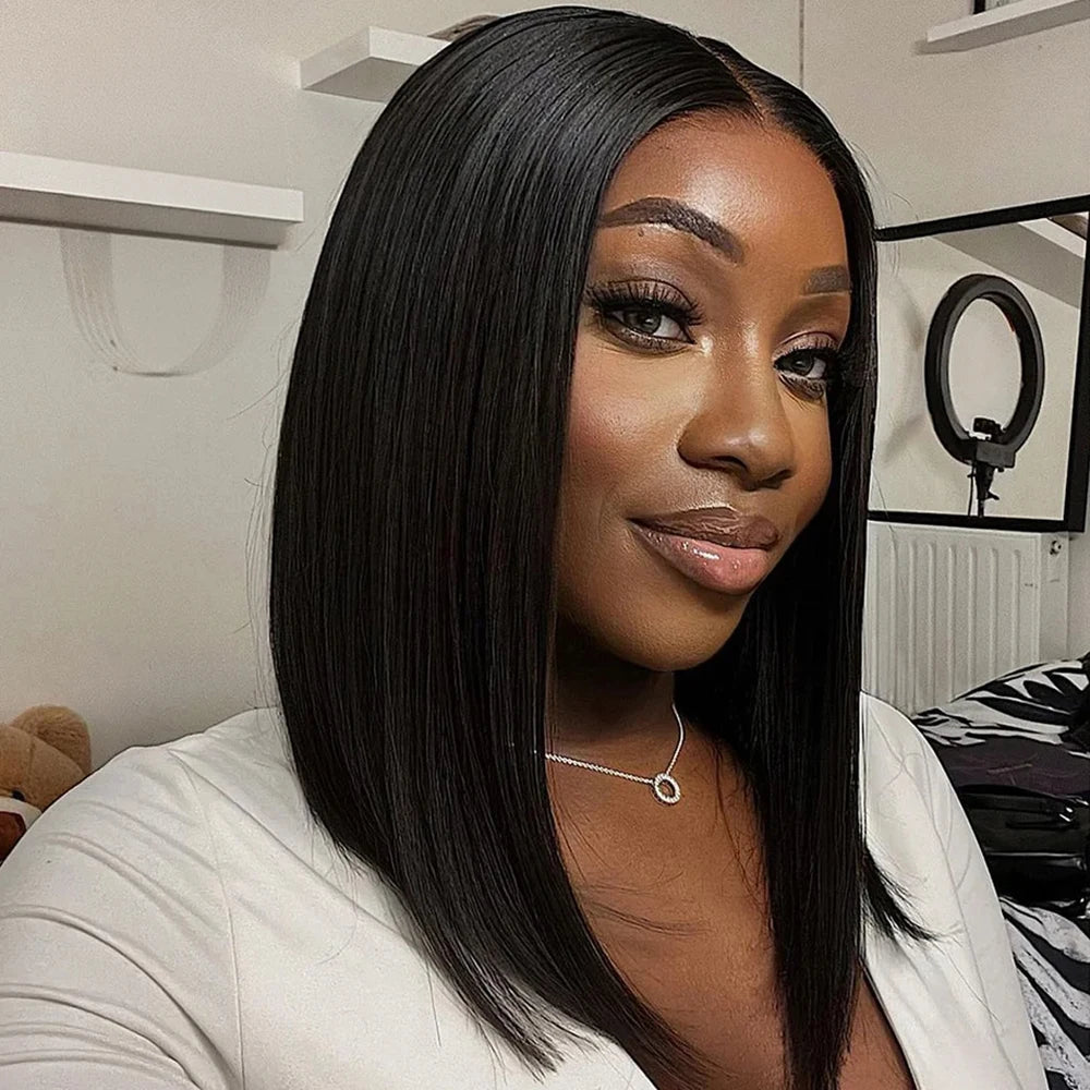 Short Bob Wig 13x6 HD Lace Frontal Human Hair Glueless Mareeyama Moments.