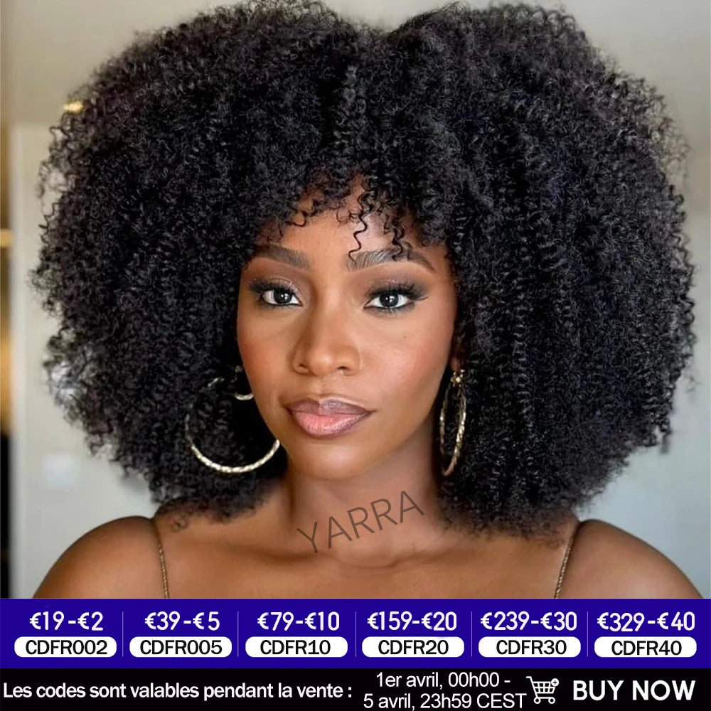 Afro Kinky Curly Human Hair Wigs Mareeyama Moments.