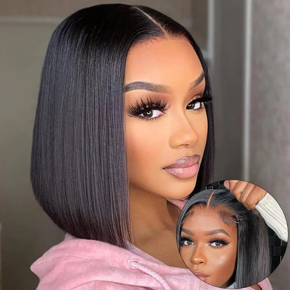 Wear And Go Glueless Bob Straight Pre Cut Lace Front Mareeyama Moments.