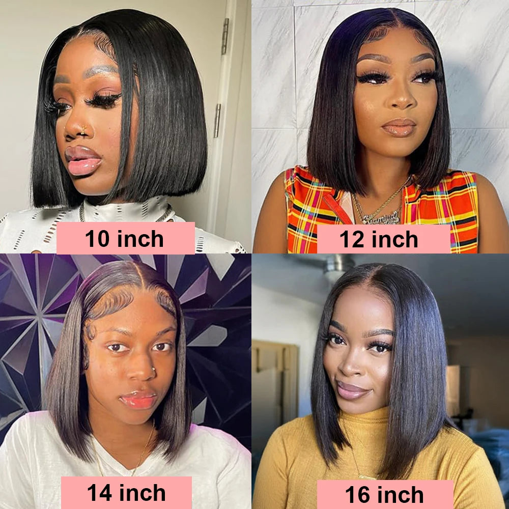 Short Bob Wig 13x6 HD Lace Frontal Human Hair Glueless Mareeyama Moments.