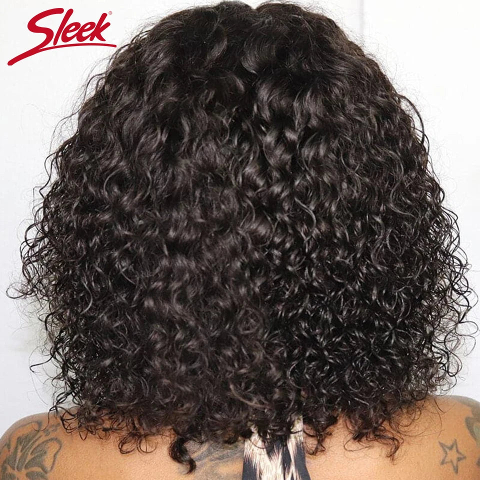 Curly Short Bob Human Hair Wigs Glueless Wig Highlight Honey Water Wave Blonde - MareeYama