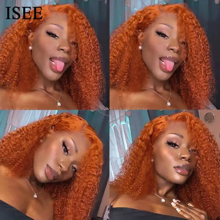Ginger Curly Bob Wigs Lace Front Wig Curly Ginger Mareeyama Moments.