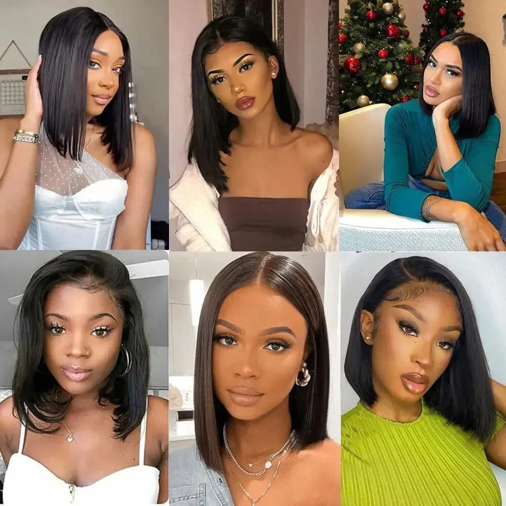 Short Bob Wig 13x6 HD Lace Frontal Human Hair Glueless Mareeyama Moments.