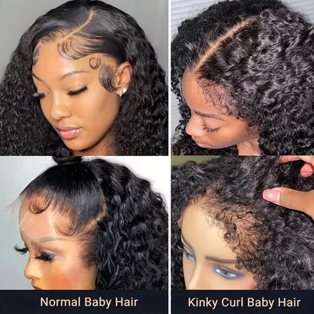 Short Bob Kinky Curly Human Hair Frontal Wig Mareeyama Moments.