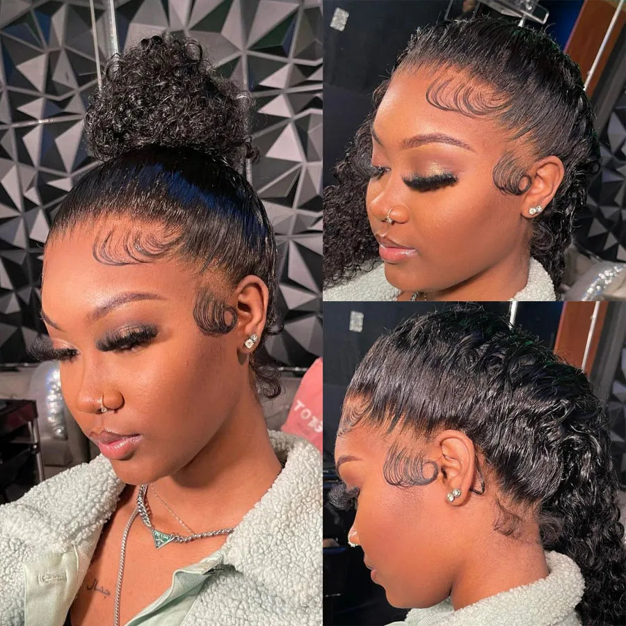 360 HD Lace Curly Wig – Full Lace, Water Wave, 250% Density Mareeyama Moments.