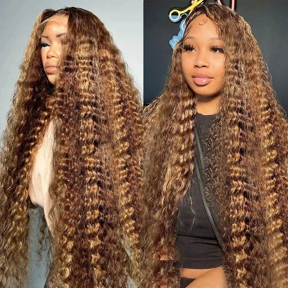 Hair Deep Wave 13x6 Highlight Lace Frontal Wig Human Hair 13x4 Ombre Lace Mareeyama Moments.