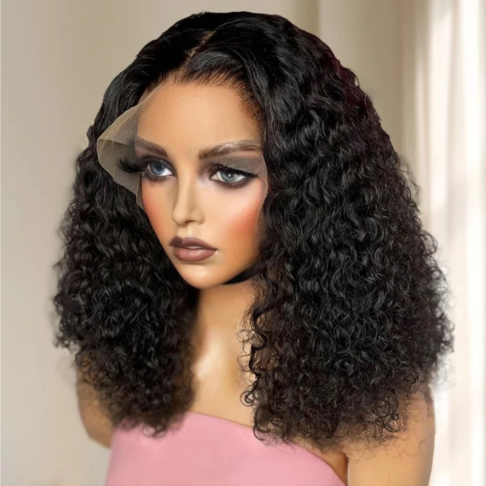 Kinky Curly Bob Wig Lace Frontal Hair Wigs 100% Brazilian Glueless Mareeyama Moments.