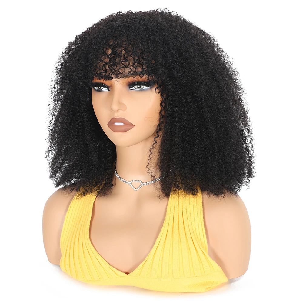 Afro Kinky Curly Human Hair Wigs Mareeyama Moments.