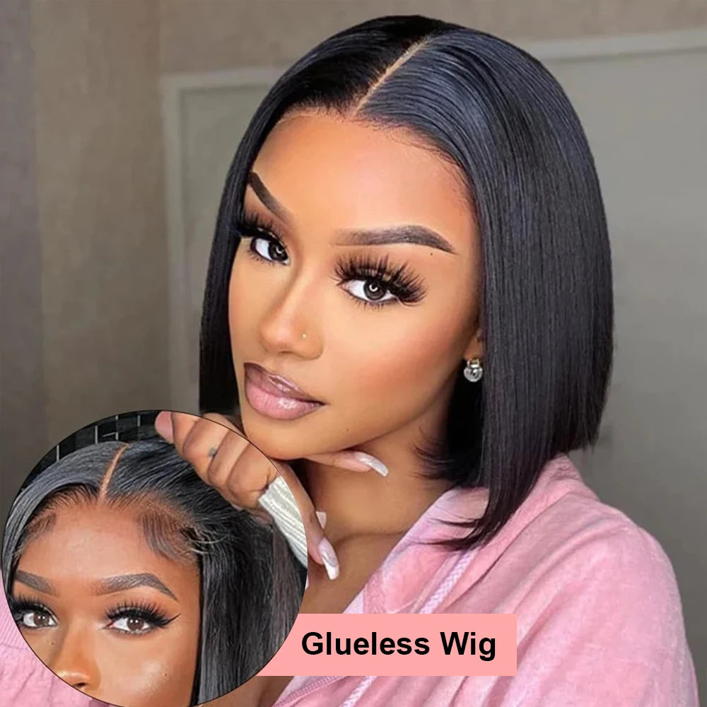 Short Bob Wig 13x6 HD Lace Frontal Human Hair Glueless Mareeyama Moments.