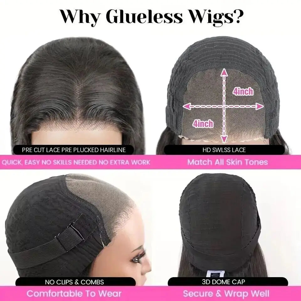 Wear Go Glueless Wig Short Bob Human Hair HD Lace Front - MareeYama