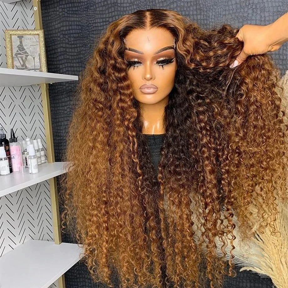 13x6 Hd Lace Highlight Wig Human Hair Wigs For Women Curly Colored Honey Blonde Brazilian Water Wave 13x4 Deep Wave Frontal Wig Mareeyama Moments.