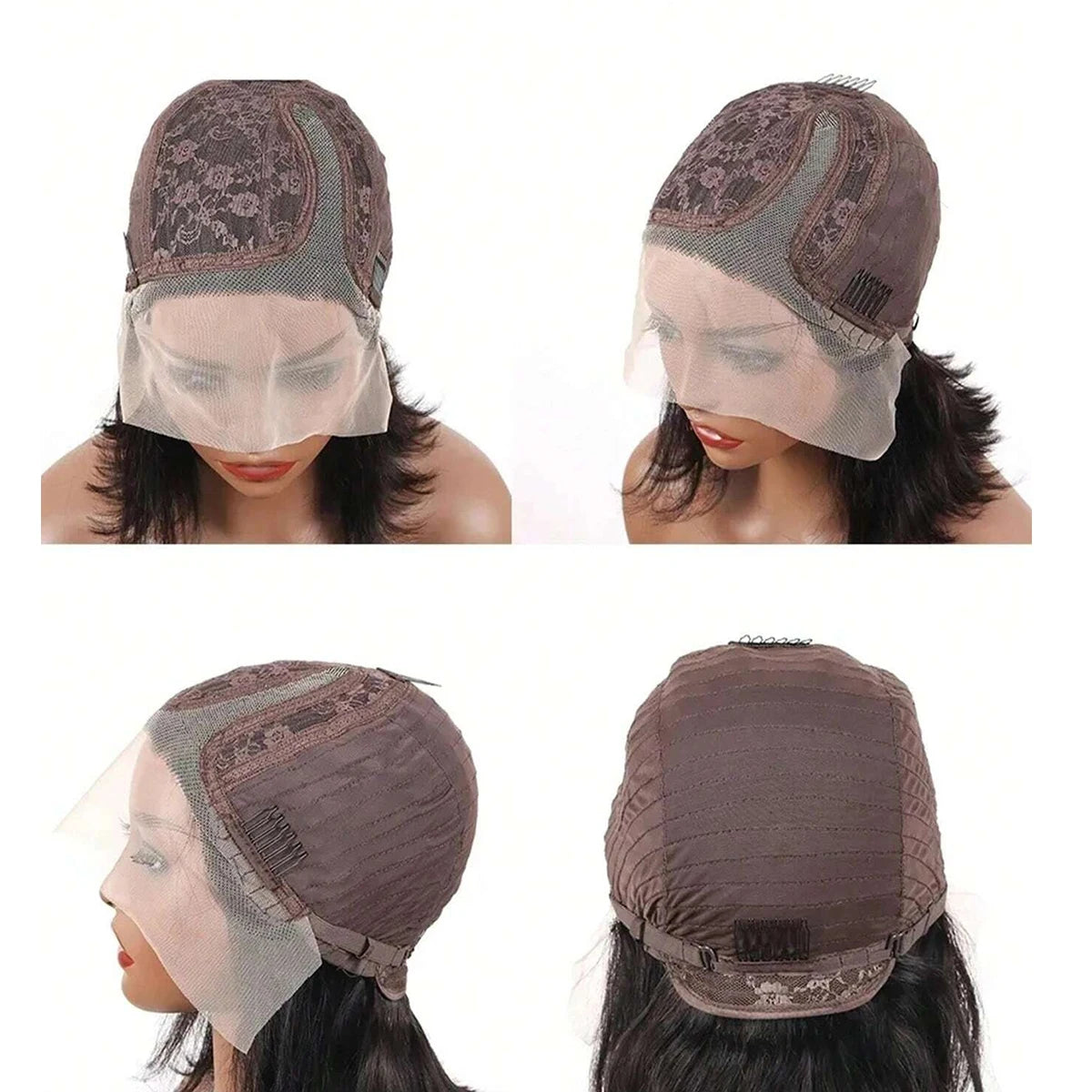 Short BOB Wig Lace Frontal Cuticle Aligned Pre Plucked Brazilian Human Hair Mareeyama Moments.