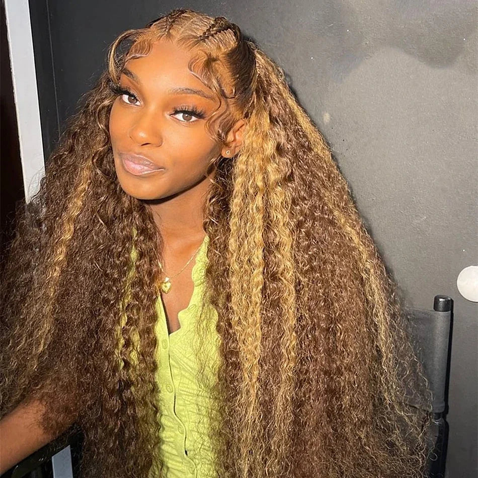 Hair Deep Wave 13x6 Highlight Lace Frontal Wig Human Hair 13x4 Ombre Lace Mareeyama Moments.