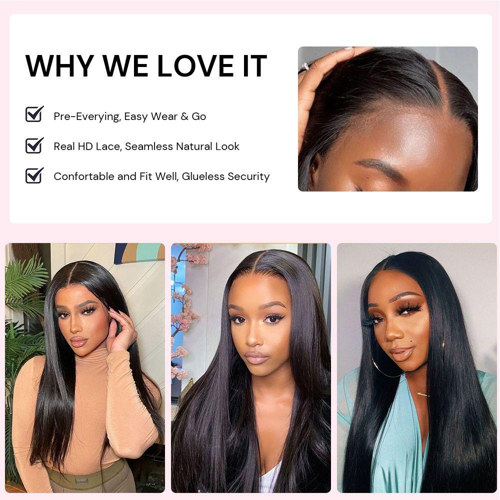 Wear & Go 5x5 HD Lace Closure Wig Straight Pre-Everything Glueless Wig Mareeyama Moments.