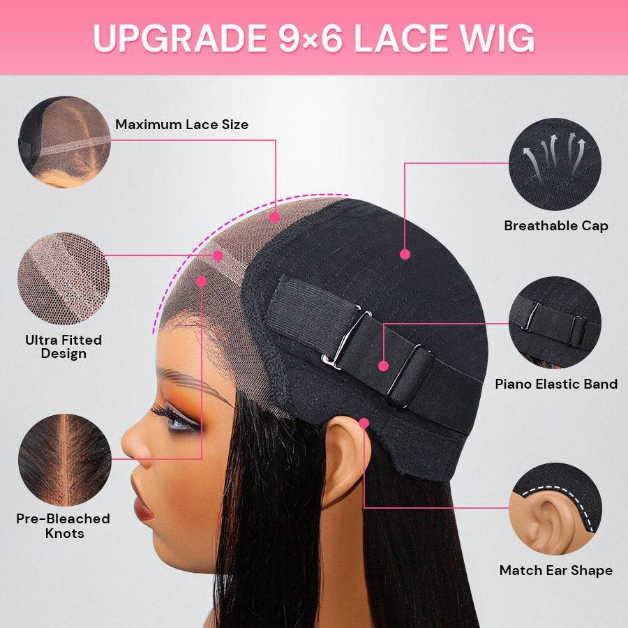 Pre-Everything 9X6 Wear Go Glueless Wig Deep Wave HD Lace Closure Wigs