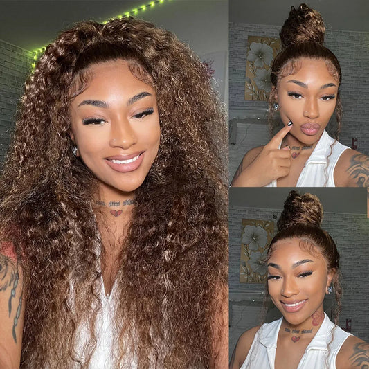360 Full HD Lace Wig Curly Glueless Deep Wave Frontal Wig Mareeyama Moments.