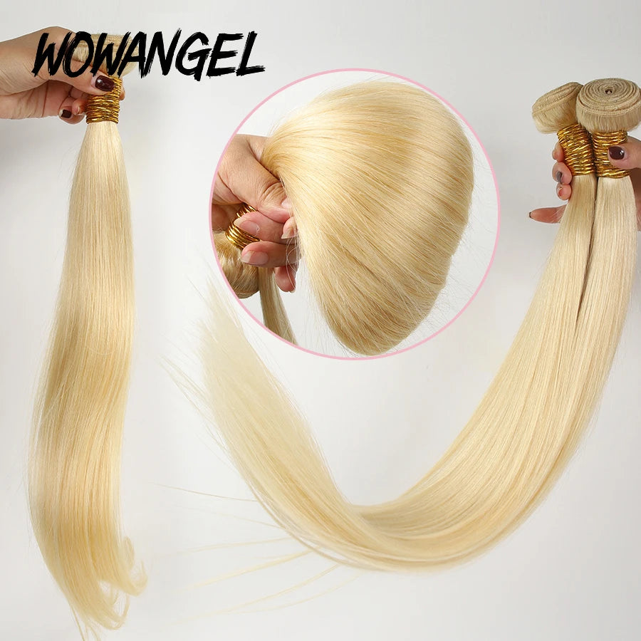 3/4 613 Honey Blonde Color Hair Extension Brazilian Hair Weave Bundles Mareeyama Moments.