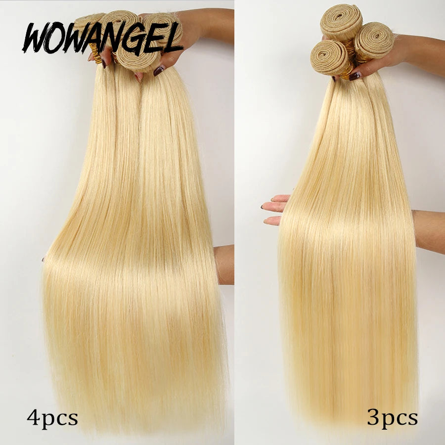 3/4 613 Honey Blonde Color Hair Extension Brazilian Hair Weave Bundles Mareeyama Moments.