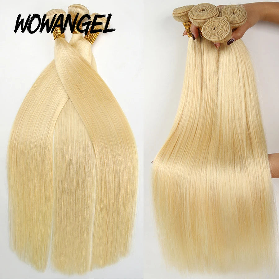 3/4 613 Honey Blonde Color Hair Extension Brazilian Hair Weave Bundles Mareeyama Moments.