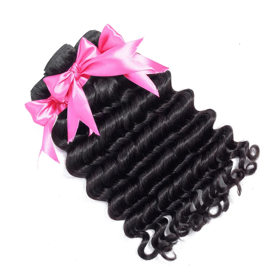 Brazilian Loose deep Hair Weave Bundles 100% Remy Human Hair Mareeyama Moments.