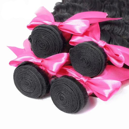 Brazilian Loose deep Hair Weave Bundles 100% Remy Human Hair Mareeyama Moments.