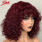 Curly Short Bob Human Hair Wigs Glueless Wig Highlight Honey Water Wave Blonde - MareeYama
