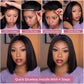 Short Bob Wigs Kinky Straight 13x4 Transparent Lace Frontal Wig - MareeYama