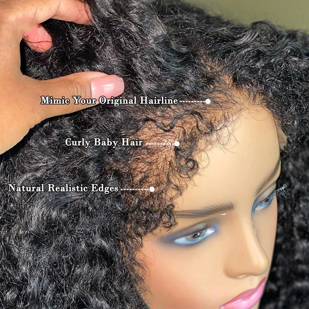 Short Bob Kinky Curly Human Hair Frontal Wig Mareeyama Moments.