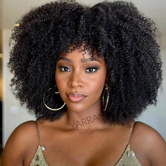 Afro Kinky Curly Human Hair Wigs Mareeyama Moments.