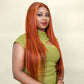 4/350 Highlight Straight Lace Front Wigs Ginger Orange Brown Piano Color Remy 13x4 13x6 Transparent Lace Frontal Human Hair Wig Mareeyama Moments.