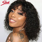 Curly Short Bob Human Hair Wigs Glueless Wig Highlight Honey Water Wave Blonde - MareeYama