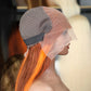4/350 Highlight Straight Lace Front Wigs Ginger Orange Brown Piano Color Remy 13x4 13x6 Transparent Lace Frontal Human Hair Wig Mareeyama Moments.
