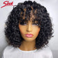 Curly Short Bob Human Hair Wigs Glueless Wig Highlight Honey Water Wave Blonde - MareeYama