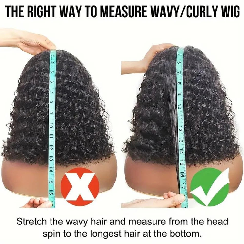 Short Bob Kinky Curly Human Hair Frontal Wig Mareeyama Moments.