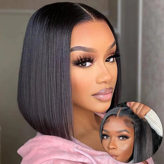 Wear And Go Glueless Bob Straight Pre Cut Lace Front Mareeyama Moments.