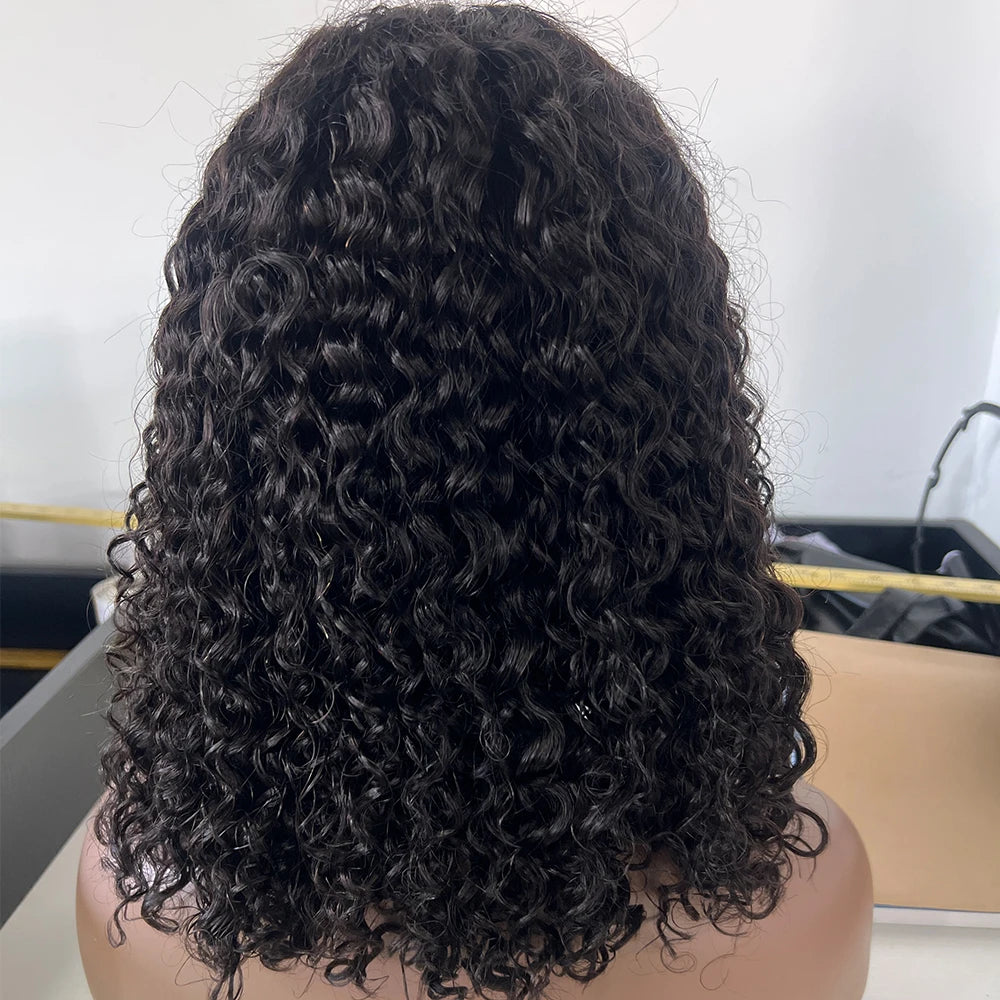 Short Bob Kinky Curly Human Hair Frontal Wig Mareeyama Moments.