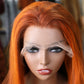 4/350 Highlight Straight Lace Front Wigs Ginger Orange Brown Piano Color Remy 13x4 13x6 Transparent Lace Frontal Human Hair Wig Mareeyama Moments.